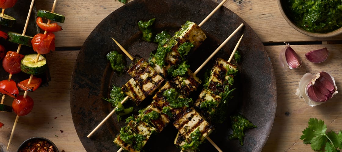 Chimichurri Tofu Skewers